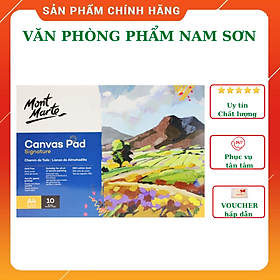 Sổ Canvas Toan Vẽ Màu Acrylic,Sơn Dầu, Canvas Pad 10 Tờ Toan, 280Gsm A5/A4/A3 Mont Marte