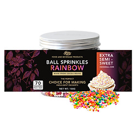 Bông Đường Bi Tròn Trang Trí Bánh Havafood Hủ 100g – Rainbow Ball Sprinkles