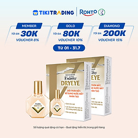 Combo 2 Nước nhỏ mắt cấp ẩm & bổ sung nước mắt nhân tạo V.Rohto DryEye 13ml