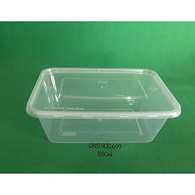 Mua 100 CÁI HỘP NHỰA HÌNH CHỮ NHẬT CÓ NẮP 550ML