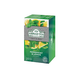 TRÀ AHMAD ANH QUỐC - BẠC HÀ CAY & CHANH (40g) - Peppermint & Lemon - Hỗ trợ tiêu hóa, giảm cơn ho và cảm cúm rất tốt
