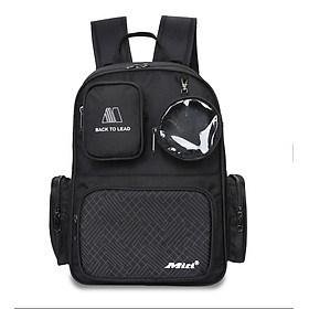 Balo Đi Học Nam Nữ Màu Đen MITI BL22152 balo chống nước giá rẻ nhiều ngăn Phong Cách Hàn Quốc Trẻ Trung Cá Tính - mau đen
