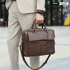 Cặp Công Sở Xbags Lavish Xb4301 Da Cao Cấp Màu Nâu, Chống Va Đập, Chống Nước, Sang Trọng Chuyên Nghiệp, Đựng Được Laptop 15 Inch!