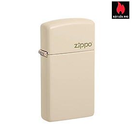 Bật Lửa Zippo 49528ZL – Zippo Slim Flat Sand Zippo Logo