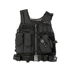Lixada Outdoor Military Tactical Army Polyester Airsoft War Game Hunting Vest for Camping Hiking