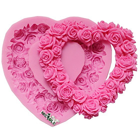 Mua Khuôn silicon làm rau câu trái tim hoa hồng – Mã số 1001