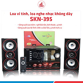 Mua Loa Bluetooth  loa vi tính SKN395  Loa hát karaoke có kết nối Bluetooth USB  cổng mic  hàng chính hãng