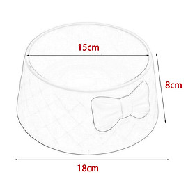 Cat Bowl Indoor Cats Feeder Anti Slip Practical Modern Bow Tie Decorated Durable Water Bowl Cats Feeding Dishes for Pet Supplies Kitten Dogs
