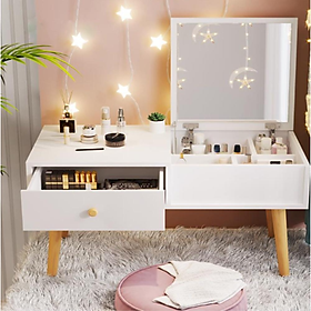 Mua Bàn trang điểm mini ngồi bệt kèm gương sắp xếp mỹ phẩm gọn gàng hiện đại kiểu Hàn từ gỗ MDF  phủ Melamin chống xước ND06