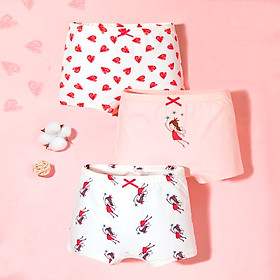 Quần chip đùi bé gái họa tiết đáng yêu Baby-S, Set 3 quần chip bé gái mềm mịn cao cấp – SC025