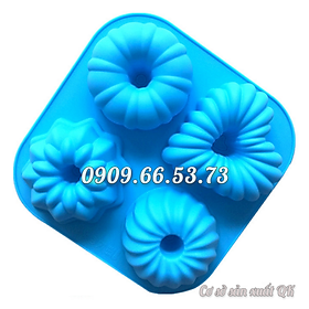 Khuôn rau câu silicon 4 hoa kiểu – Mã số 1382