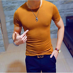 Áo phông nam cổ tròn chất cotton thun lạnh mềm, mịn , dáng body thời trang
