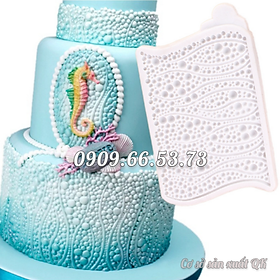Khuôn làm viền bánh, rau câu, fondant silicon hình ngọc trai - Mã số 1294