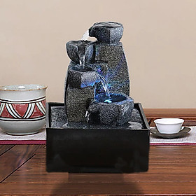 Mua Thác nước phong thuỷ - cối đá bốn tầng tài lộc cối xay (tặng kèm bơm mini)