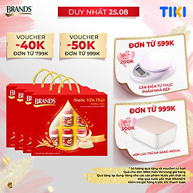 Combo 4 hộp quà nước yến brand's đường phèn