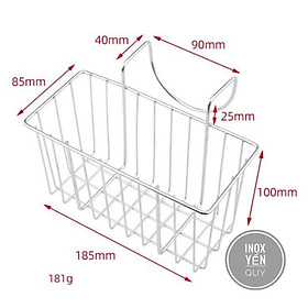 Mua Rổ đựng đồ rửa chén bát inox cài thành bồn rửa