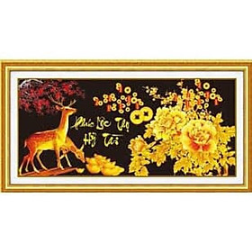 Tranh thêu chữ thập Phúc Lộc Thọ 88899 78x40cm chưa thêu