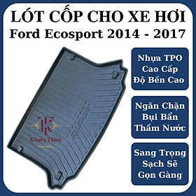 Lót cốp dành cho xe Ford Ecosport 2014 - 2017 không mùi, chất liệu TPO cao cấp