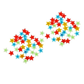 72pcs Clip-on Colored Star Beads Bicycle Wheel Spoke Decoration Accessories