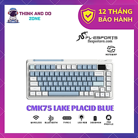 Bàn phím cơ FL-Esports CMK75SAM Lake Placid BlueDesert Grey - Hàng chính hãng - Lake Placid Blue - FLCMMK Ice Violet Tactile