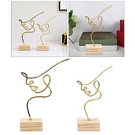 2x Abstract Art Sculpture Statue Ornament Crafts for Office Decor