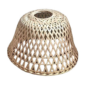 Bamboo Hanging Pendant Lampshade for Dining Table Durable Farmhouse Decor