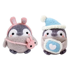 2 Styles Craft Penguin Needle Felting Kit Foam Pad Wool Felting Supplies