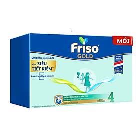 MUA 2 GIẢM 250K Sữa Bột Friso Gold 4 Hộp Giấy 3.2KG Dành cho trẻ 2 - 6 tuổi