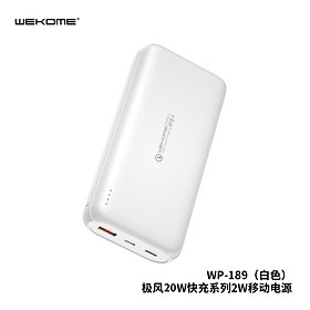 Mua HÀNG CHÍNH HÃNG- Sạc dự phòng WEKOME WP-187  189 10000-20000 mAh tích hợp sạc nhanh PD20W