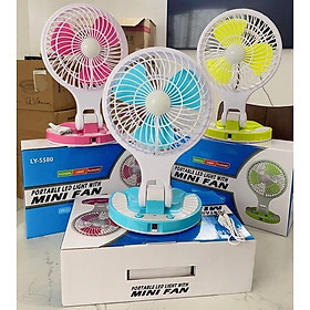 Mua Quạt sạc tích điện gấp gọn kèm đèn led
