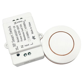 RF Wireless Remote Switch - Light / Lamp Switch (1 Button) + 433MHz Transmitter Wall Panel