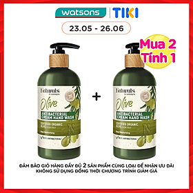 Kem Rửa Tay Naturals By Watsons Hương Olive True Natural Olive Antibacterial Cream Hand Wash 400ml