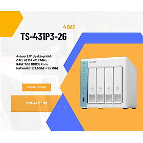 Mua Thiết bị lưu trữ Qnap TS-431P3-2G - Hàng chính hãng