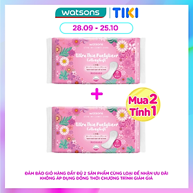 Băng Vệ Sinh Hằng Ngày Watsons Ultra Thin Pantyliner Floral Cottony Soft