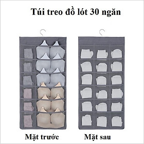 Mua Túi treo áo lót  tất chia ngăn 2 mặt đựng đồ để tủ quần áo tiện lợi