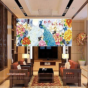 Tranh thêu công gia hòa vạn sự hưng X8009 - kích thước: 97 * 42cm.