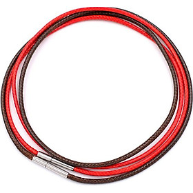 Combo 2 sợi dây vòng cổ cao su - nâu + đỏ DCSNO1