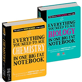 Sách Everything You Need To Ace Chemistry And Biology Big Fat Notebooks ( Combo 2 Cuốn Sổ Tay Hoá Học Và Sổ Tay Sinh Học Bản Tiếng Anh ) - Tổng Hợp Kiến Thức Hóa Học Và Sinh Học Cho Học Sinh Lớp 8 Đến Lớp 12 - Á Châu Books, Bìa Cứng, In Màu