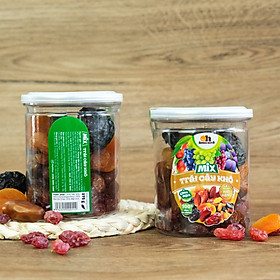 Mix Trái Cây Khô Smile Nuts (275g - 500g) | Gồm Chà Là từ Tunisia, Mận Khô và Nho Khô Đỏ từ Chile, Mơ Sấy từ Thổ Nhĩ Kỳ) - Mixed Dried Fruits (Dates, Prunes, Red Raisins and Apricots)