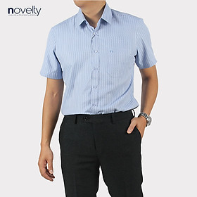 Áo sơ mi nam ngắn tay Novelty Casual hoa văn NSMMHSMTCR220599N