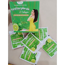 Trà hỗ trợ lấy lại vóc dáng thon gọn hủy mỡ bụng vị chanh an toàn hiệu quả Ncollagen 15 gói - Tặng kèm gói detox tan mỡ 15 viên