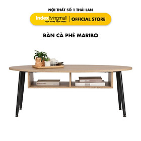 Bàn Cà Phê MARIBO Phòng Khách Màu Gỗ Tự Nhiên, Chân Sắt Sơn Tĩnh Điện Đen | Index Living Mall | Nội Thất Nhập Khẩu Thái Lan - Phân Phối Độc Quyền Tại Việt Nam