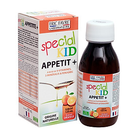 SPECIAL KID APPETIT+ Siro ăn ngon, tiêu hóa tốt - Bổ sung các loại Vitamin và Khoáng chất - Nhập khẩu Pháp (125ml)