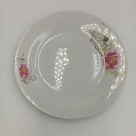 Mua Đĩa Sứ Hoa Đỏ Bát Tràng Đường Kính 18 CM