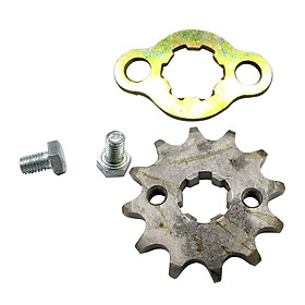 Chain Sprocket 17mm 428 12T Accs Repair Kit Supplies with Sprocket Hole Sprocket Set Replacement Chain Front Sprocket for Motorcycle