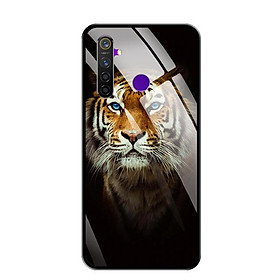 Ốp lưng kính cường lực cho điện thoại Realme 5 Pro - 0300 TIGER03 - Hàng Chính Hãng