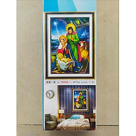 Mua TRANH ĐÍNH ĐÁ GIA ĐÌNH THÁNH GIA - 50 x 70 cm - TỰ ĐÍNH