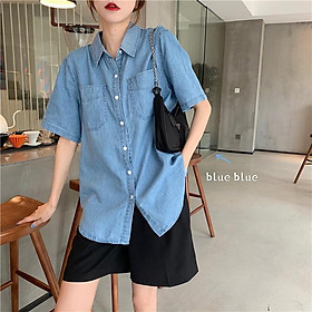 Áo Jeans Đi Chơi LABELLE Màu Xanh A188