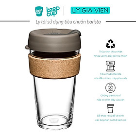 Ly thủy tinh tái sử dụng keepcup cork