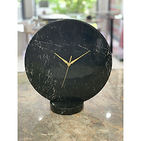 Mua Đồng hồ tròn để bàn đen ý đá tự nhiên D30cm